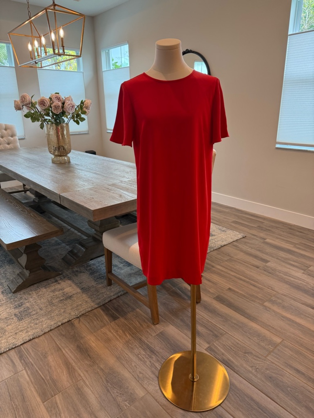 Ann Taylor Red Short Sleeve Mini Dress (like new - worn once!)